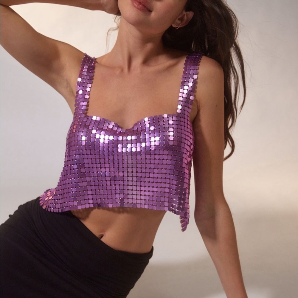 Urban Outfitters Harlow Metal Cropped Top